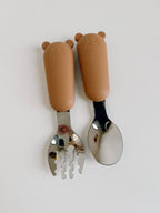 Silicone Fork and Spoon Set: Lilac