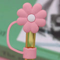 Pink Flower Straw Cover - 10mm