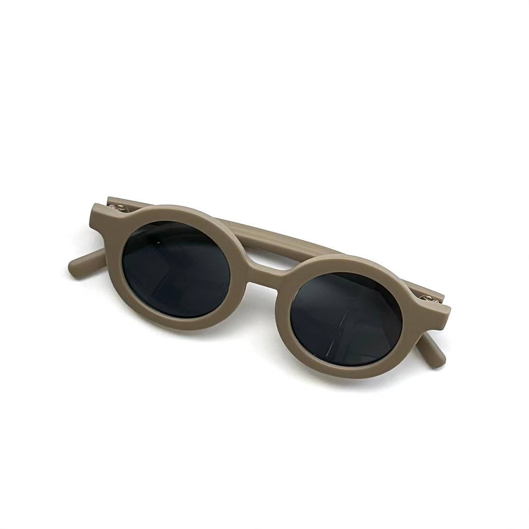 Retro Round Kids Sunglasses Matt Finish: Sage